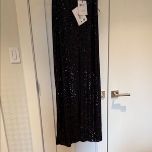 NWT Galvan Black Sequin Skirt